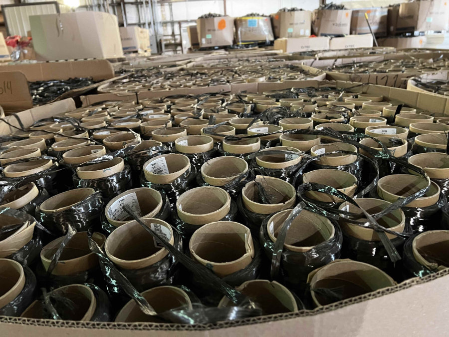 Carbon fiber bobbins can be recycled at Carbon Fiber Recycling, Tennessee