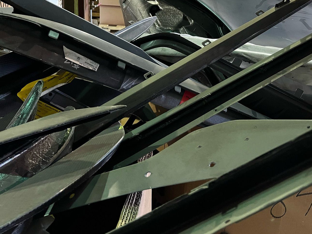 Carbon fiber waste for recycling at CFR, Tennessee
